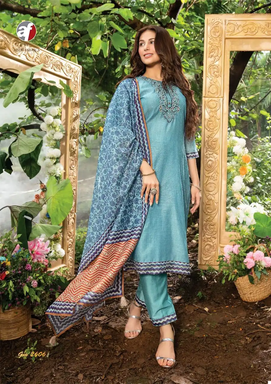 Anju Fabrics Golden Meadows Vol 2 Modal Wholesale Readymade Salwar Suit Catalog — Wholesale Salwar Suits, Anju fabric wholesale from Surat - Gallery Image 5
