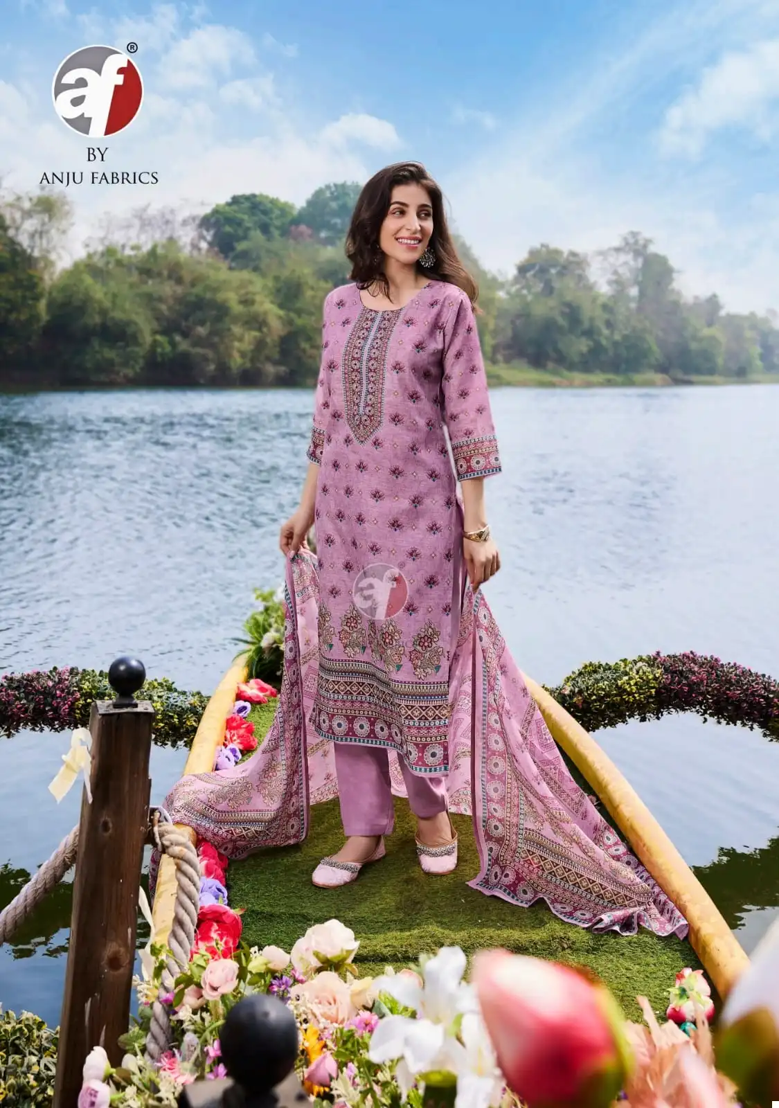 Anju Fabrics Preety Petals Vol 2 Linen Cotton Wholesale Fancy Readymade Salwar Suit Catalog — Wholesale Salwar Suits, Anju fabric wholesale from Surat - Gallery Image 2
