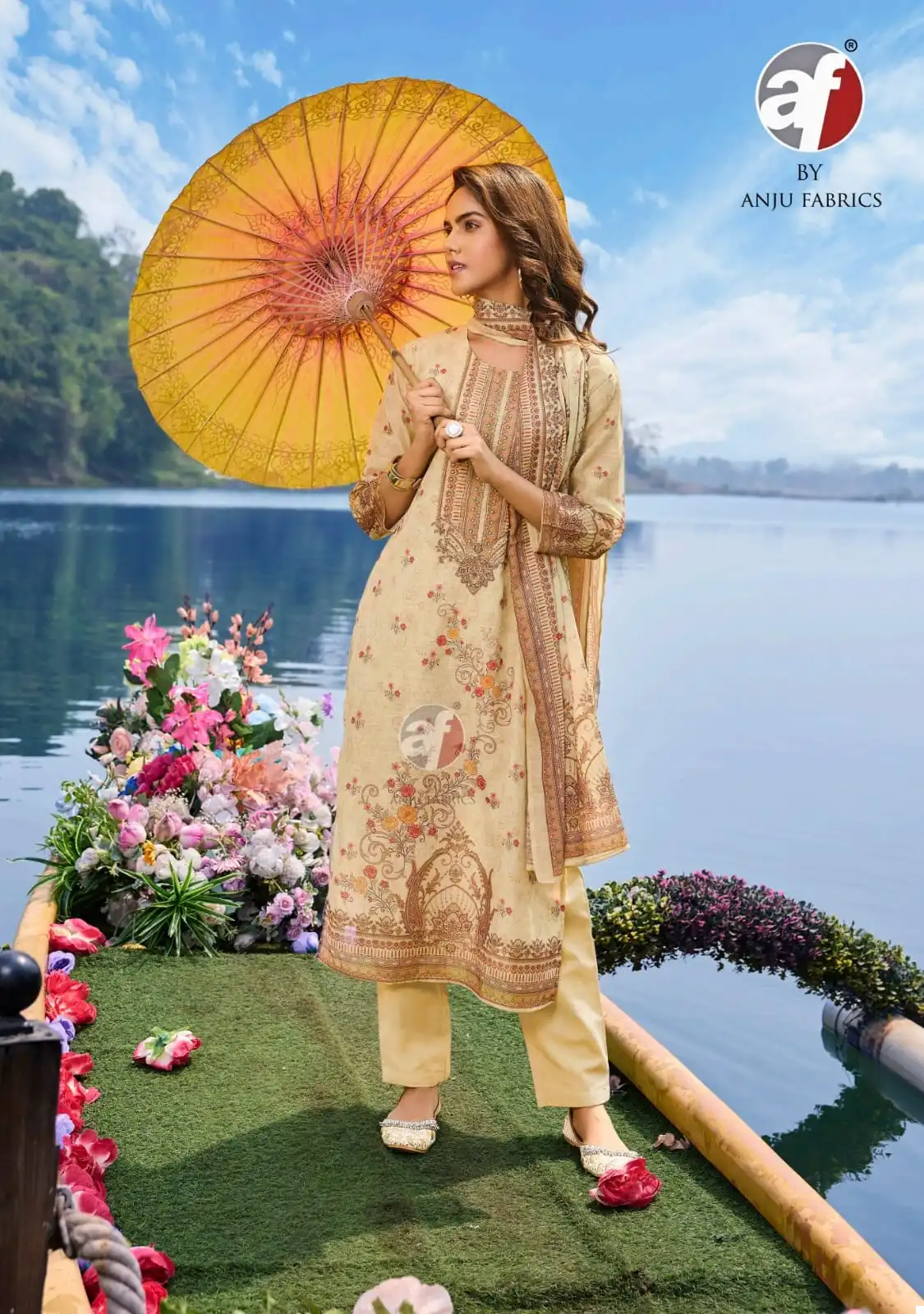 Anju Fabrics Preety Petals Vol 2 Linen Cotton Wholesale Fancy Readymade Salwar Suit Catalog — Wholesale Salwar Suits, Anju fabric wholesale from Surat - Gallery Image 4