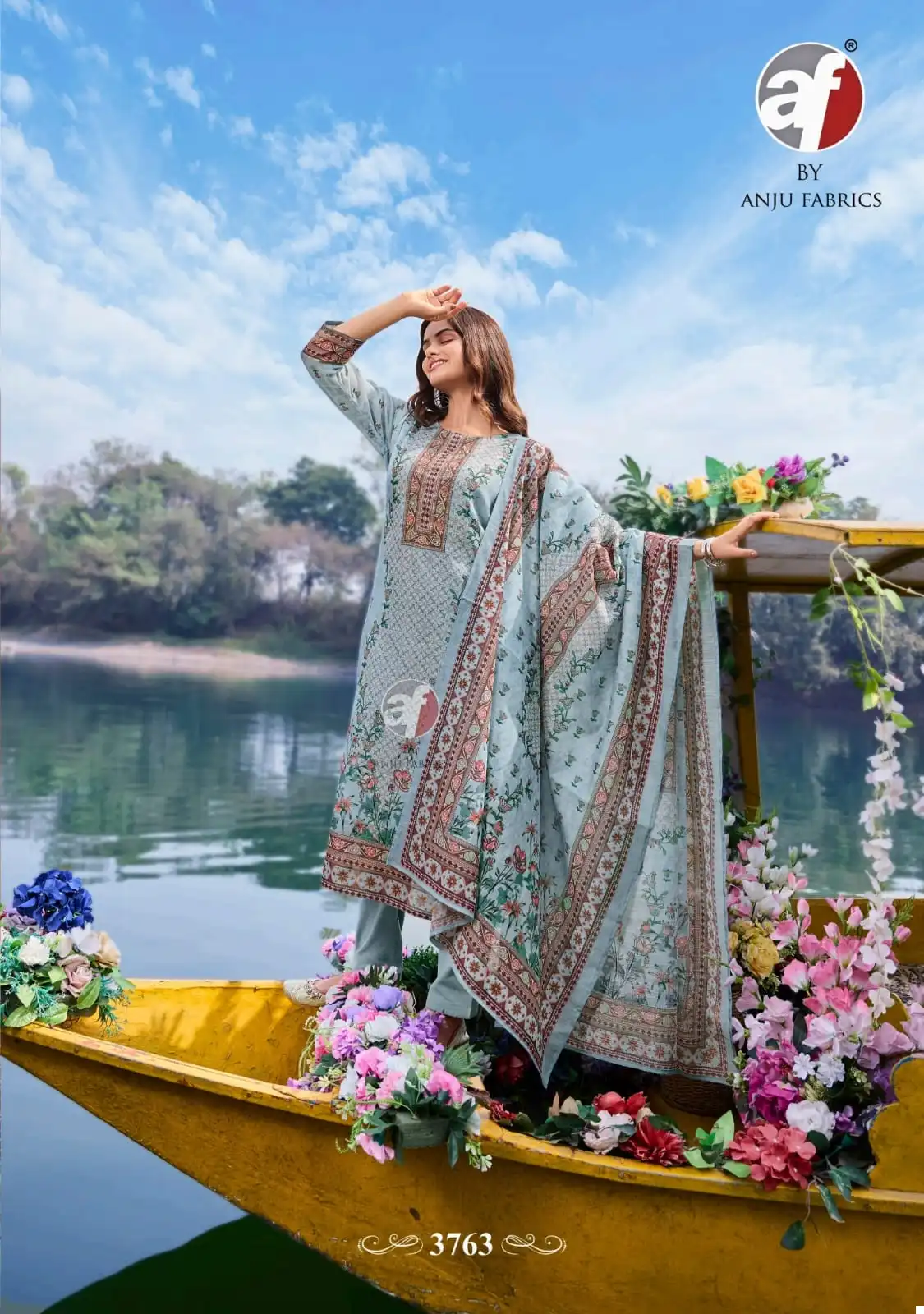 Anju Fabrics Preety Petals Vol 2 Linen Cotton Wholesale Fancy Readymade Salwar Suit Catalog — Wholesale Salwar Suits, Anju fabric wholesale from Surat - Gallery Image 5