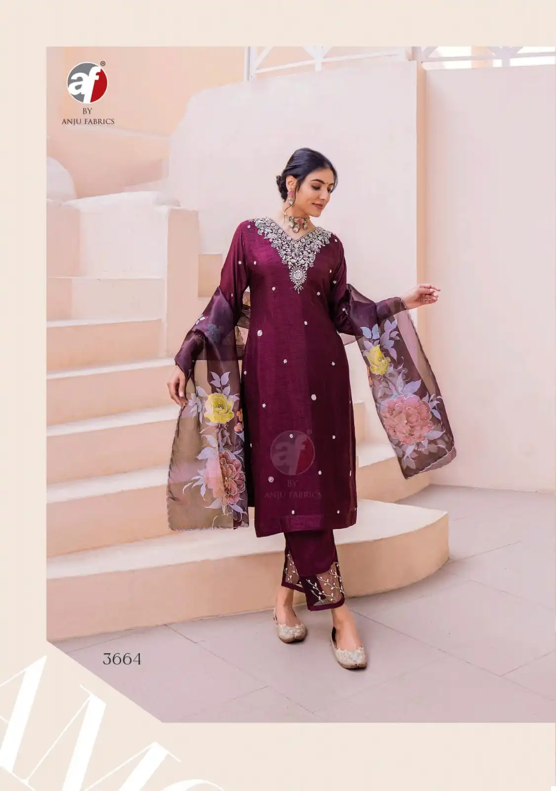Anju Fabrics Shehnai Vol 7 Pure Dola Silk Wholesale Designer Readymade Salwar Suit Catalog — Wholesale Salwar Suits, Anju fabric wholesale from Surat — view 4
