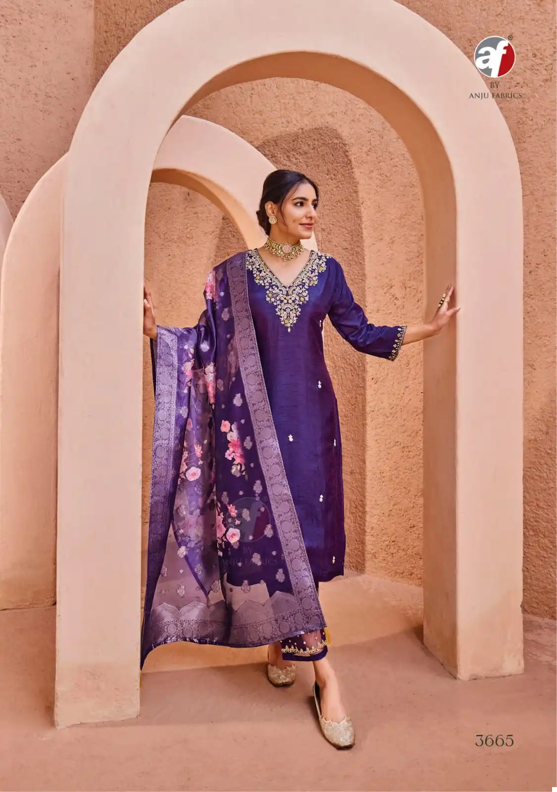 Anju Fabrics Shehnai Vol 7 Pure Dola Silk Wholesale Designer Readymade Salwar Suit Catalog — Wholesale Salwar Suits, Anju fabric wholesale from Surat — view 5