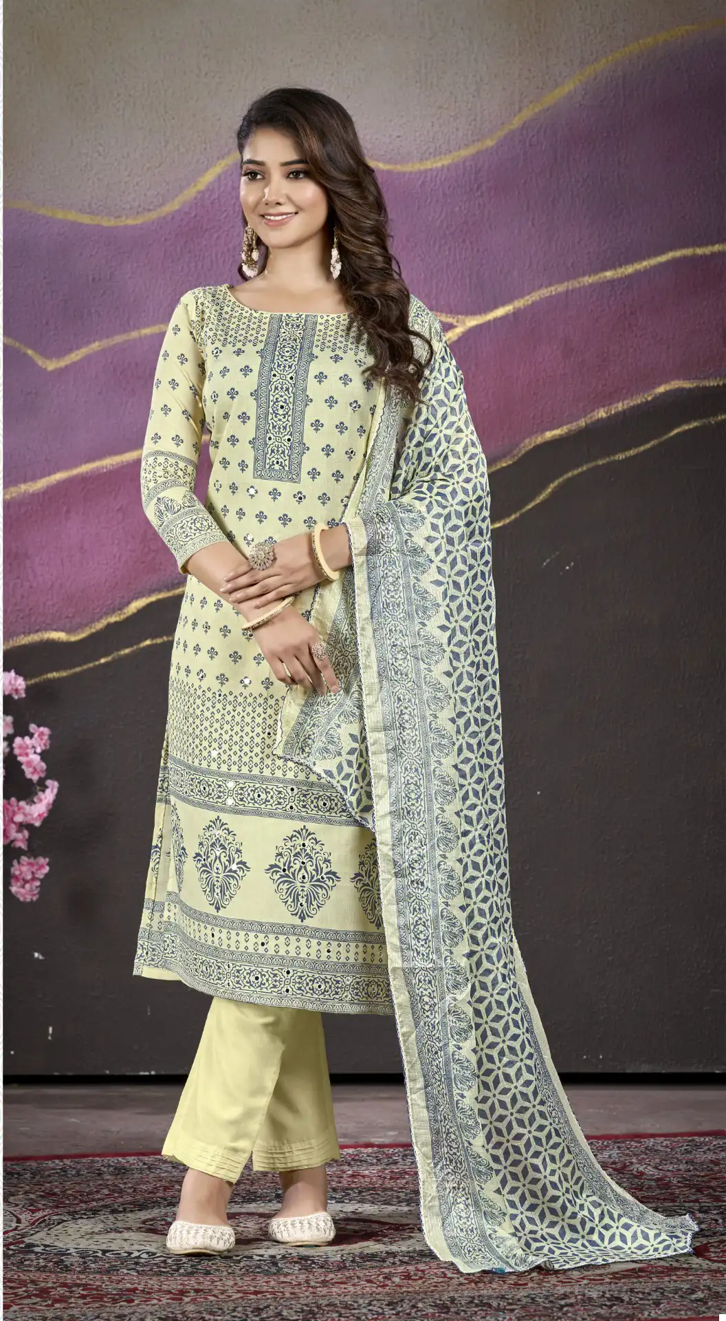 Bipson Shibori 2606 Pure Cotton Print Wholesale Salwar Suit Catalog - Image 3