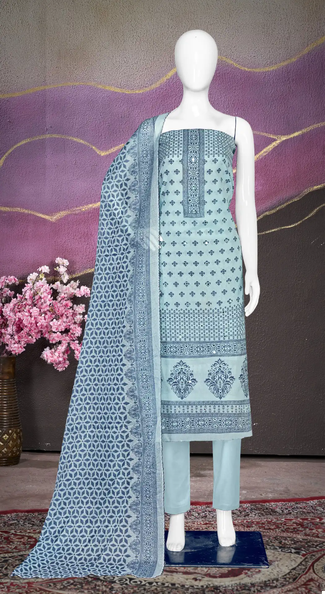 Bipson Shibori 2606 Pure Cotton Print Wholesale Salwar Suit Catalog - Image 4