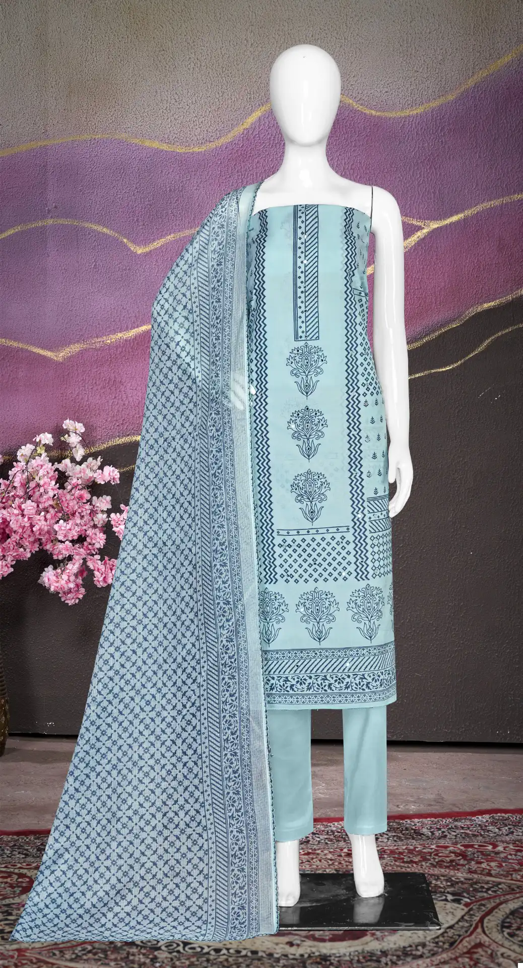Bipson Shibori 2607 Pure Cotton Print Wholesale Salwar Suit Catalog - Image 5