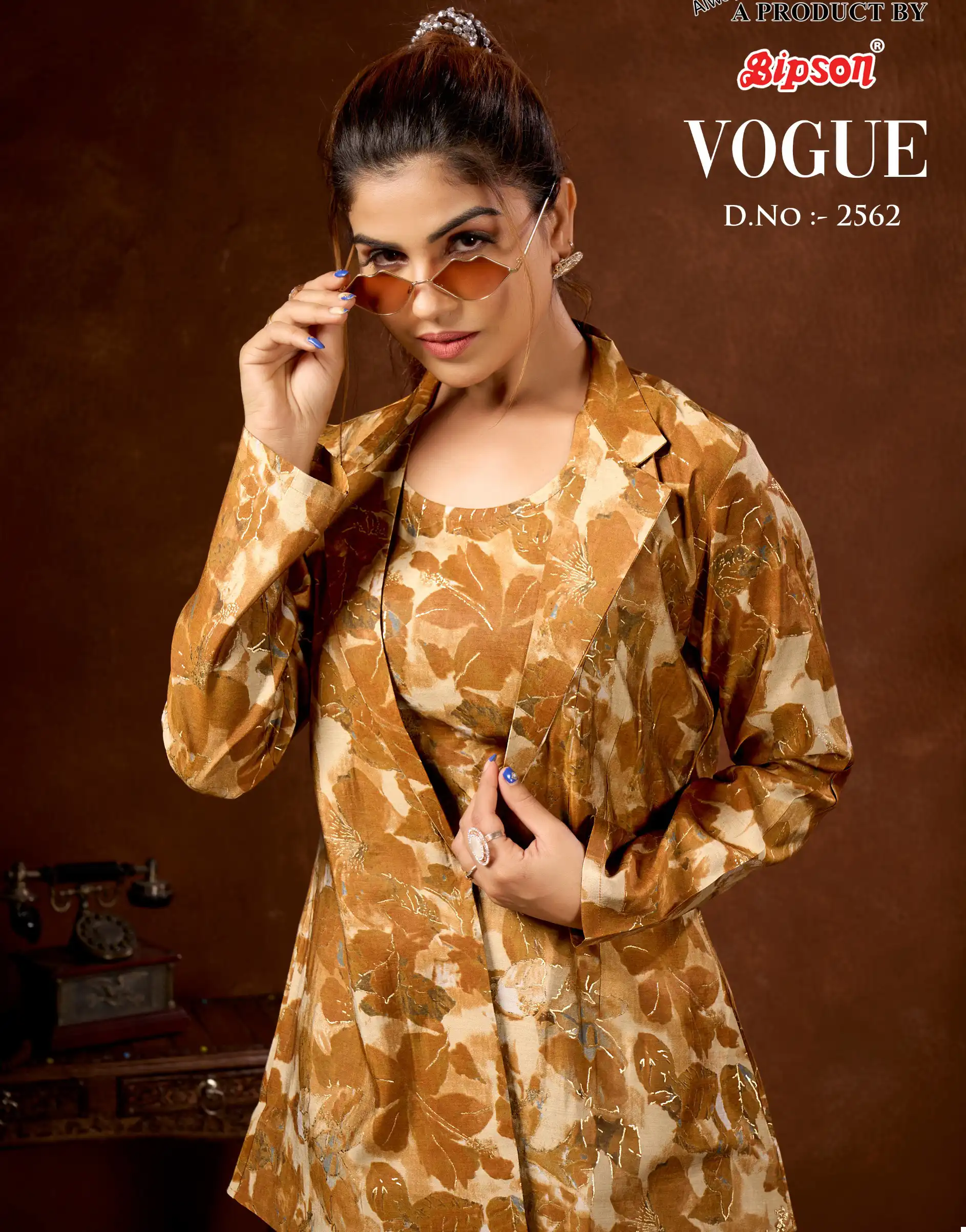 Bipson Vogue 2562 Pure Modal Chanderi Wholesale Premium Cordset Collection Catalog