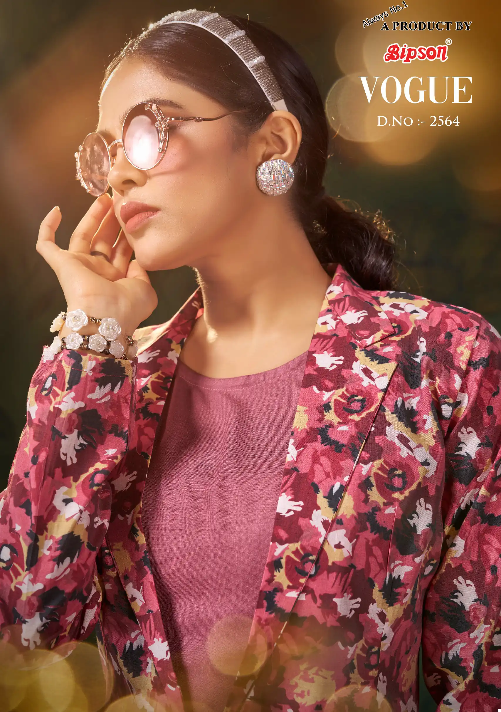 Bipson Vogue 2564 Pure Modal Chanderi Wholesale Premium Cordset Collection Catalog