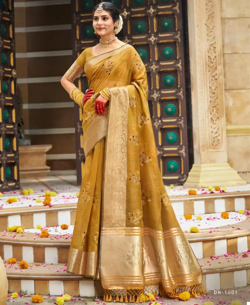 Bk Thavki Shruti Cotton Zari Wholesale Fancy Sarees Catalog