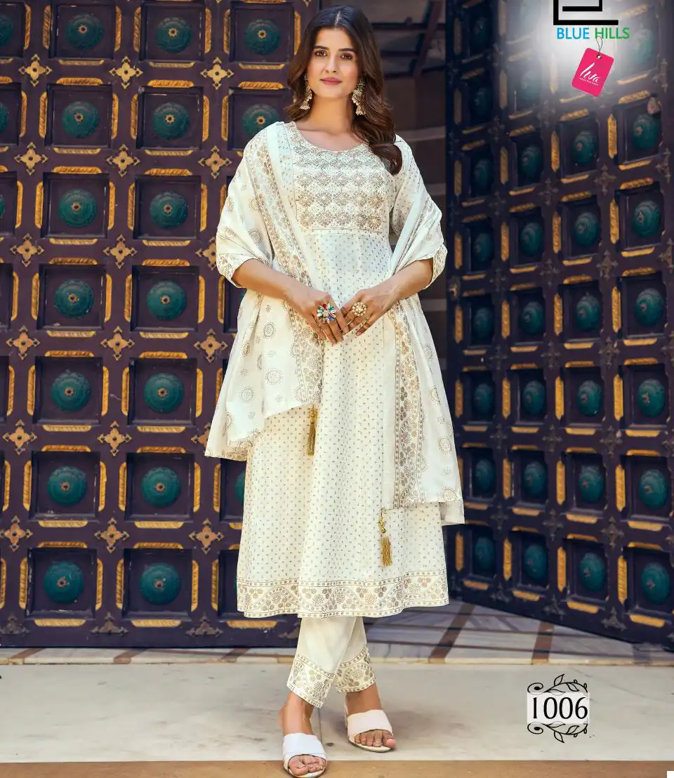 Blue Hills Meera Rayon 14Kg Wholesale Readymade Salwar Suit Catalog