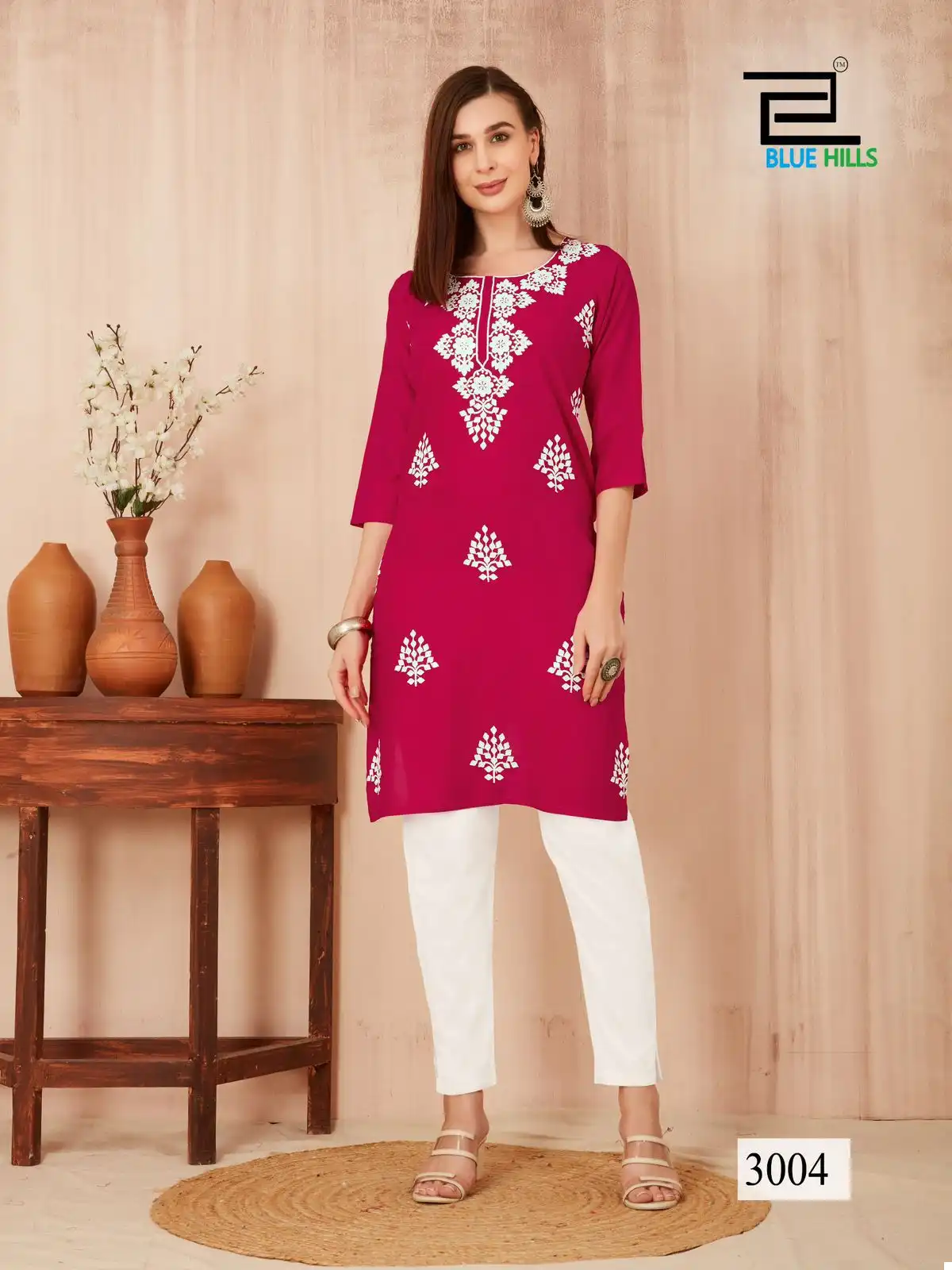 Blue Hills Nawab Vol 3 14 Kg Rayon Wholesale Fancy Kurtis Catalog - Image 3