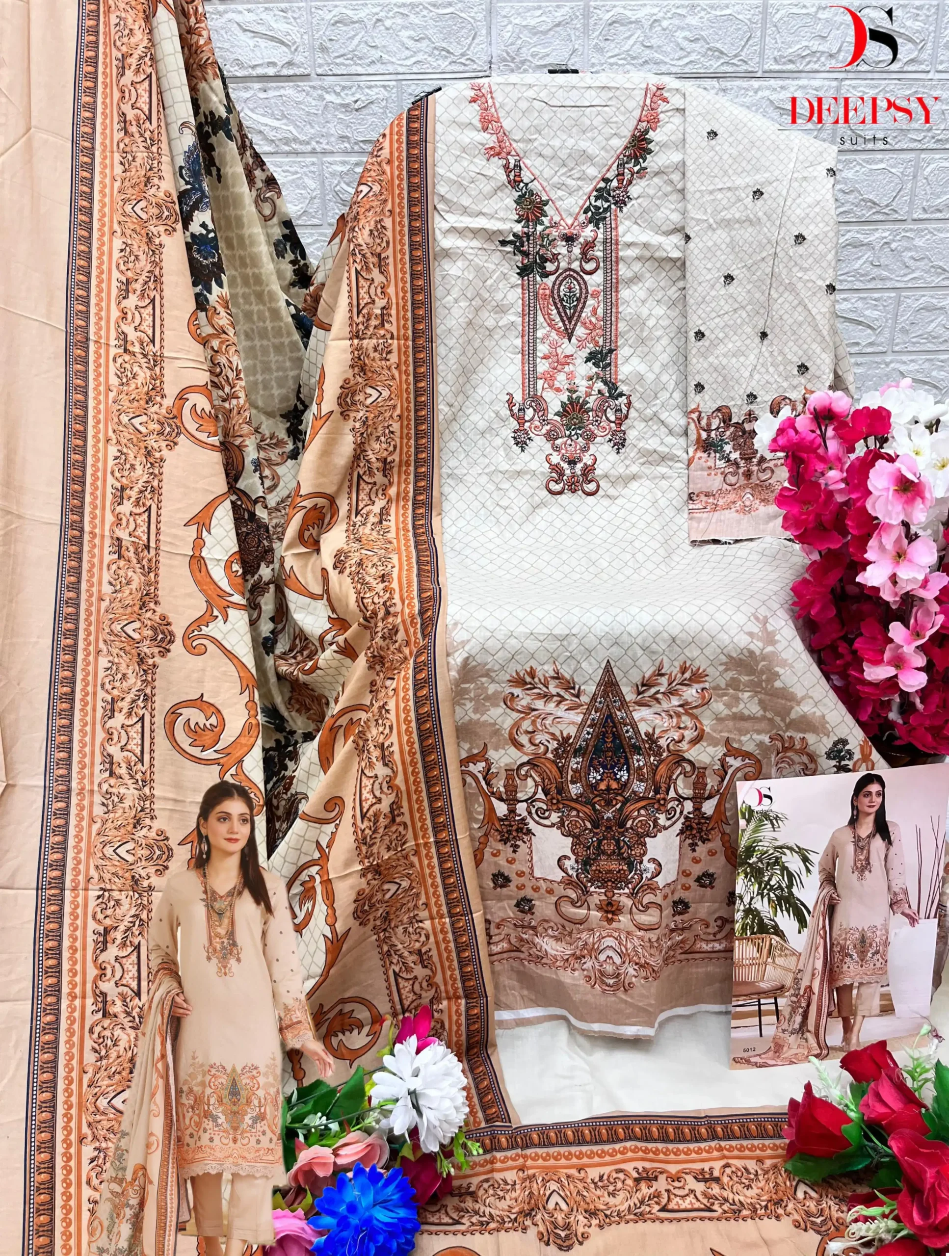 Deepsy Suits Firdous Lawn 24 Pure Cotton Print Wholesale Pakistani Salwar Suit Catalog - Image 11