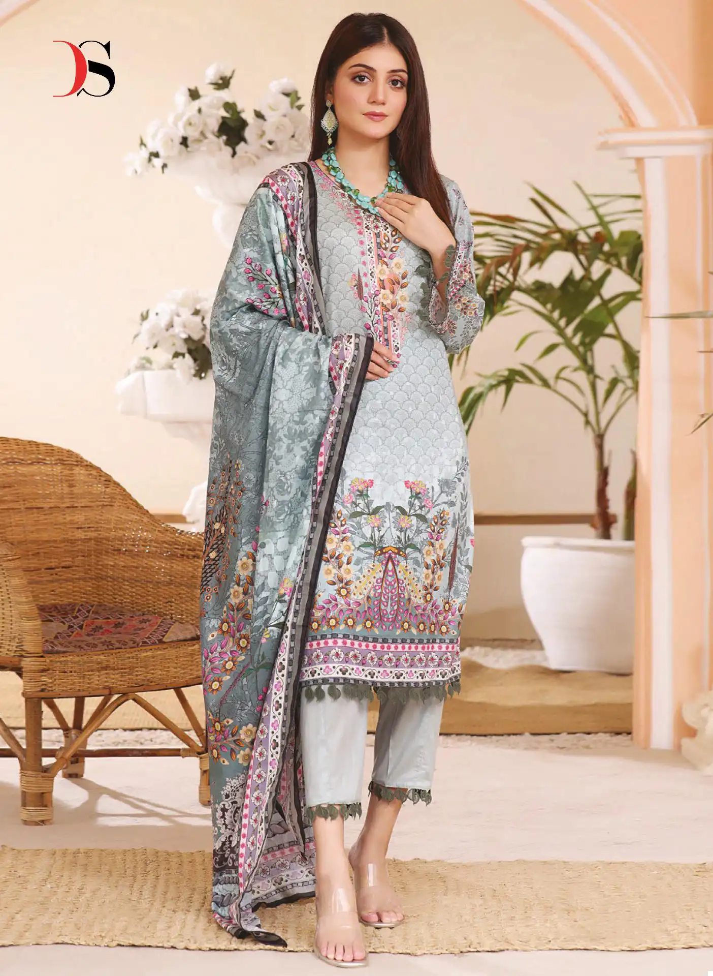 Deepsy Suits Firdous Lawn 24 Pure Cotton Print Wholesale Pakistani Salwar Suit Catalog