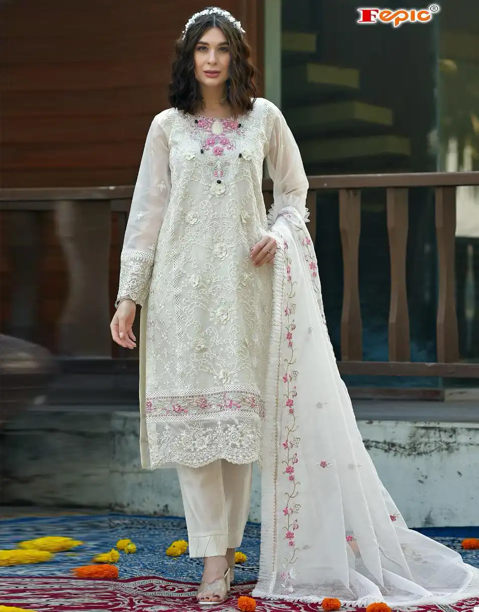 Fepic C 1759 Organza Wholesale Pakistani Salwar Suit Catalog