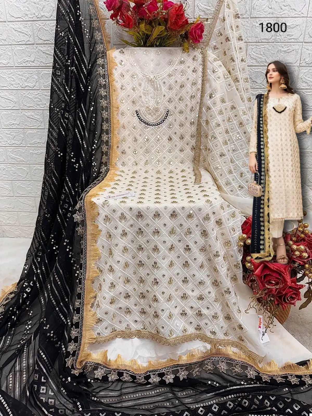 Fepic C 1800 Georgette Wholesale Pakistani Salwar Suit Catalog - Image 2