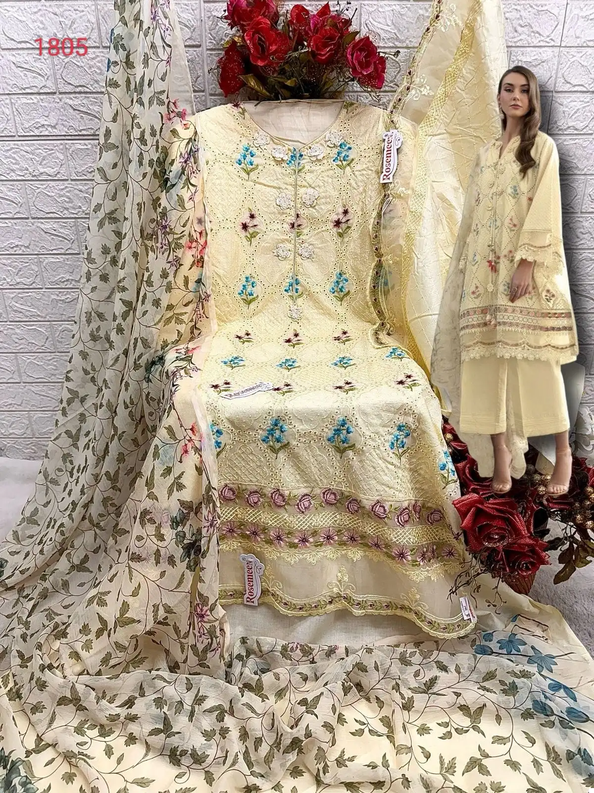 Fepic C 1805 Pure Cotton Wholesale Pakistani Salwar Suit Catalog - Image 6