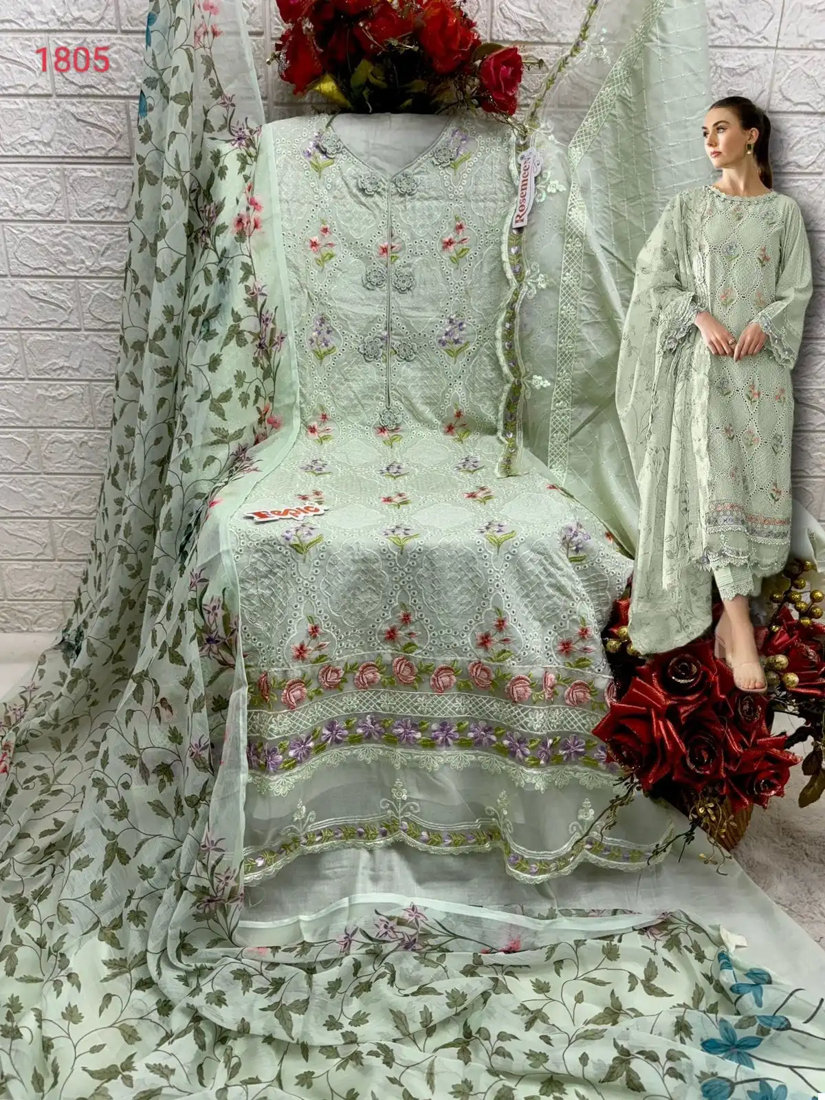 Fepic C 1805 Pure Cotton Wholesale Pakistani Salwar Suit Catalog - Image 5