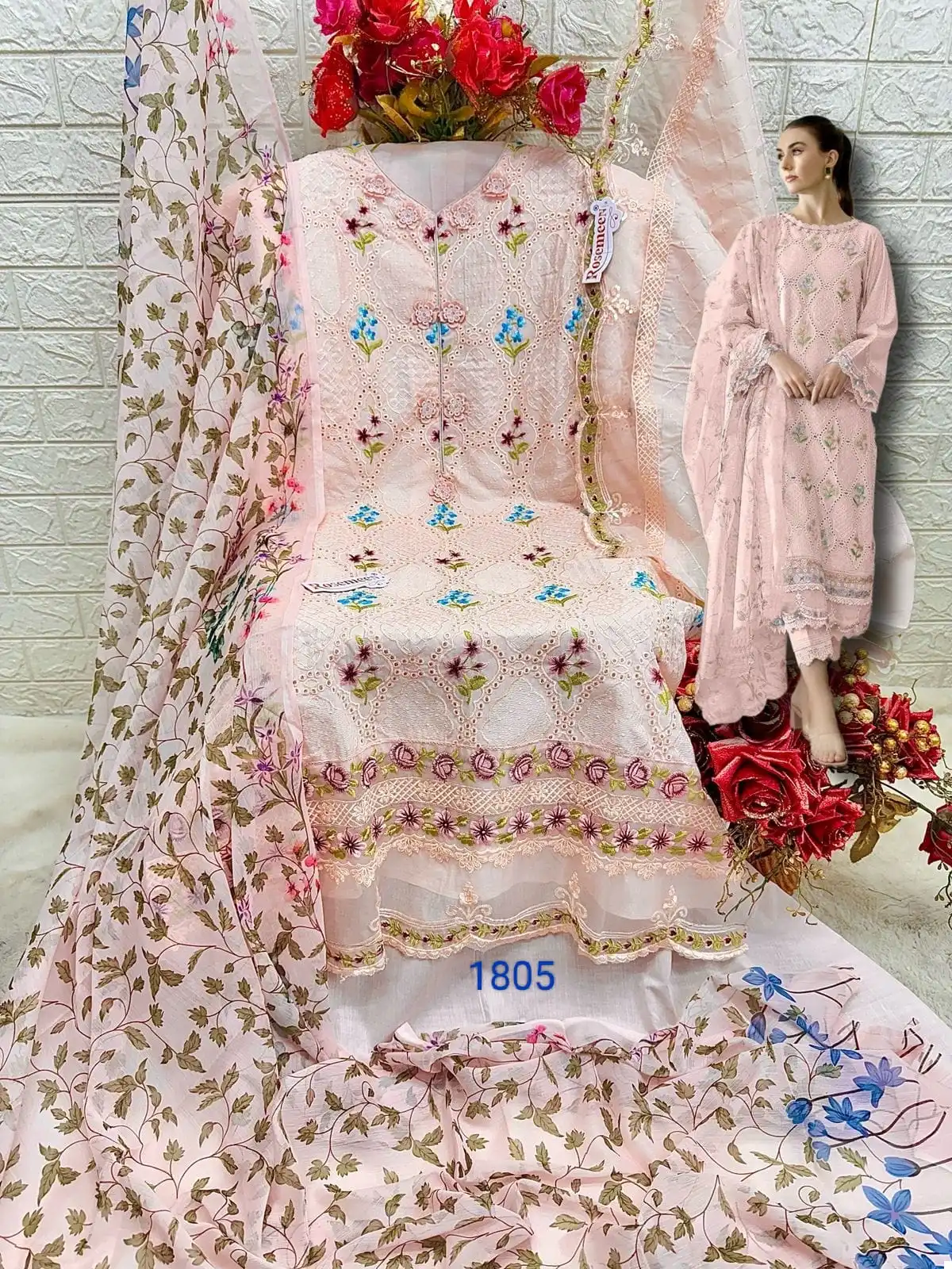 Fepic C 1805 Pure Cotton Wholesale Pakistani Salwar Suit Catalog - Image 7