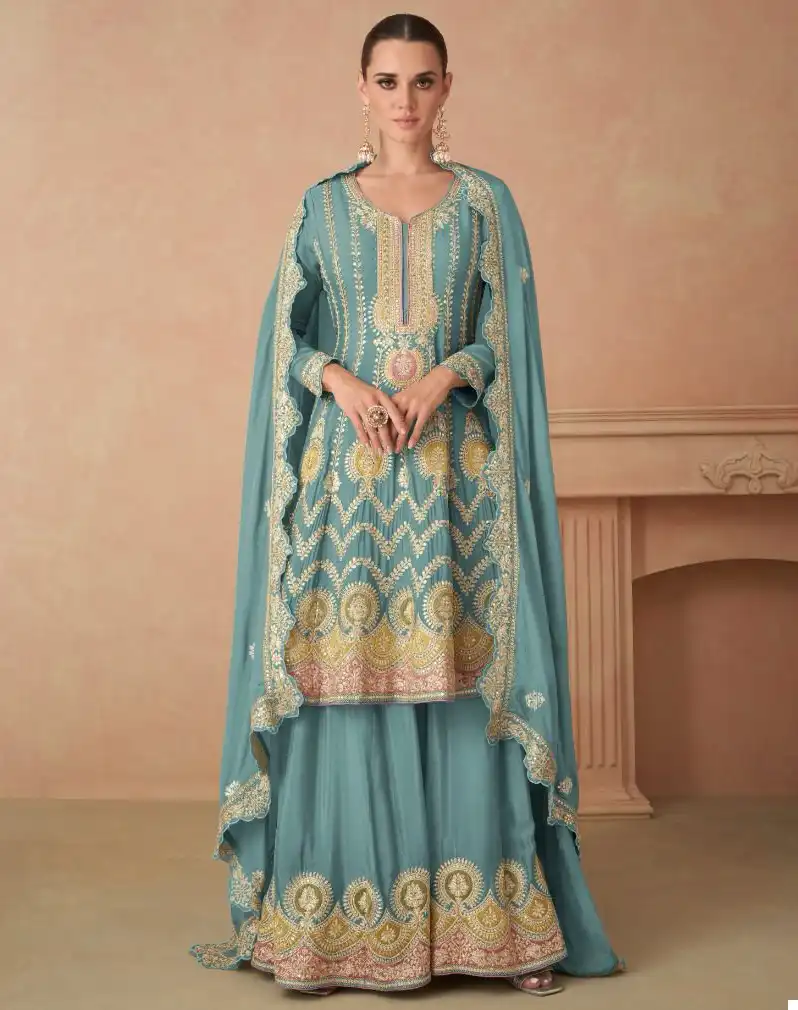 Gulkayra Designer Sahira Real Chinon Wholesale Designer Readymade Salwar Suit Catalog