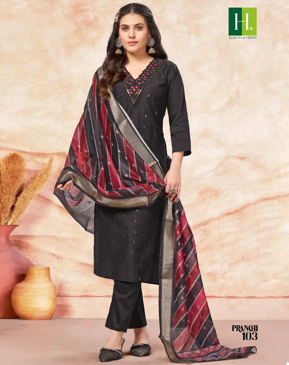 Hirwa Pranchi Long Slub Silk Wholesale Readymade Salwar Suit Catalog