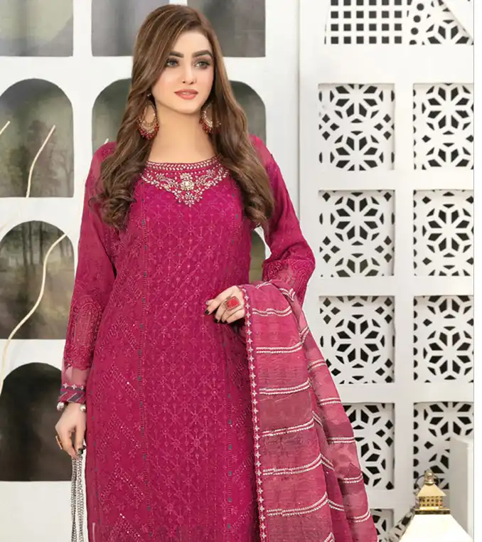 Hoor Tex Or 32 Heavy Organza Wholesale Pakistani Salwar Suit
