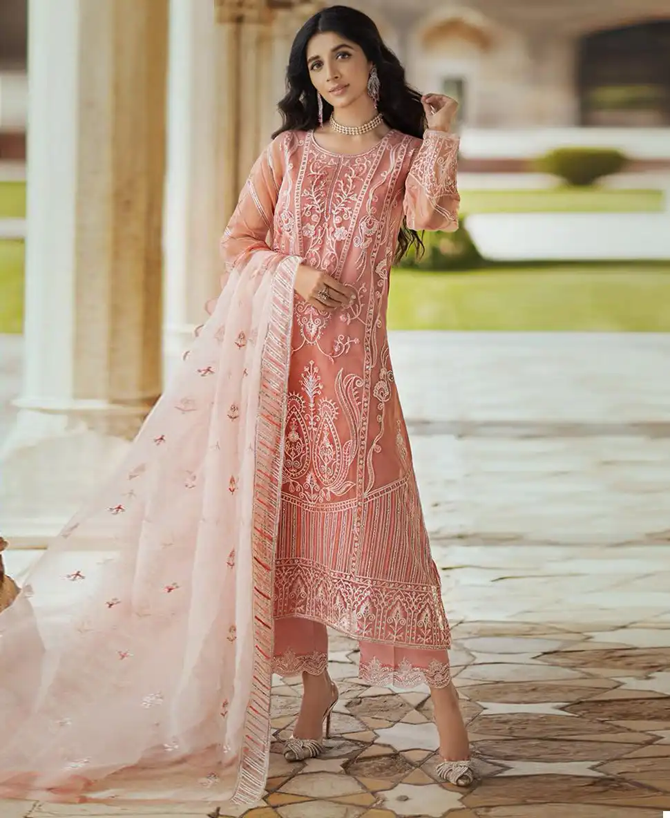 Hoor Tex H 140 Heavy Net Wholesale Pakistani Salwar Suit