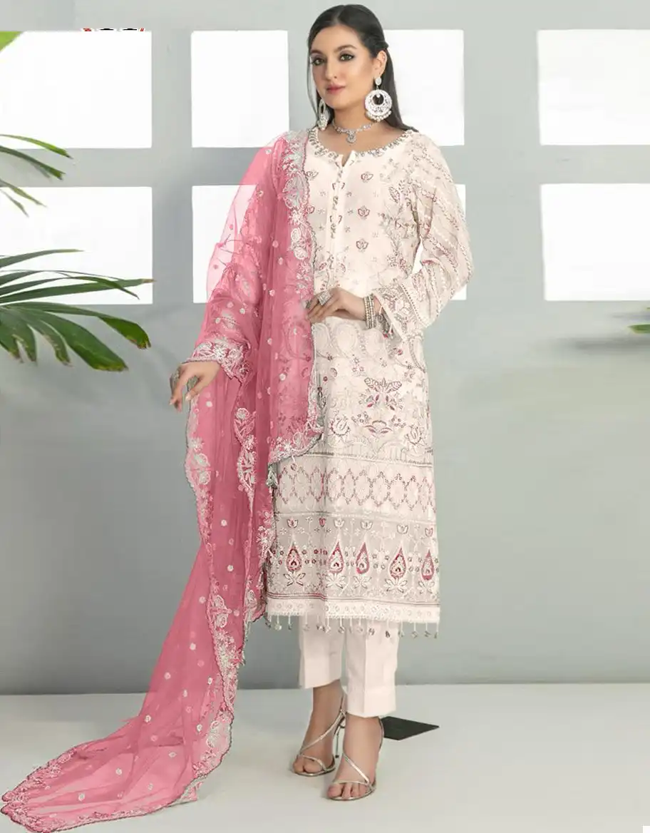 Hoor Tex H 231 Faux Georgette Wholesale Pakistani Salwar Suit Catalog