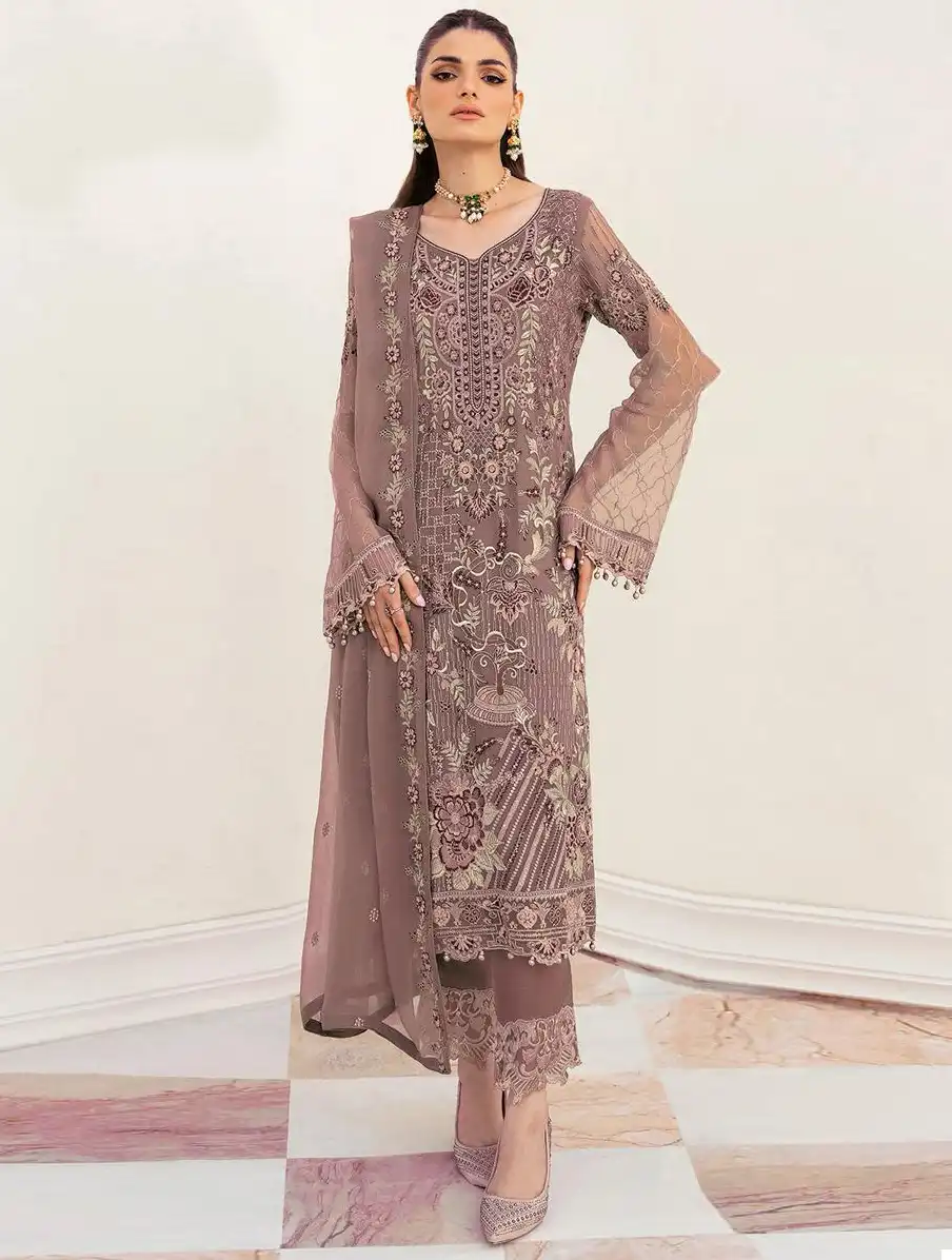 Hoor Tex H 247 Faux Georgette Wholesale Pakistani Salwar Suit