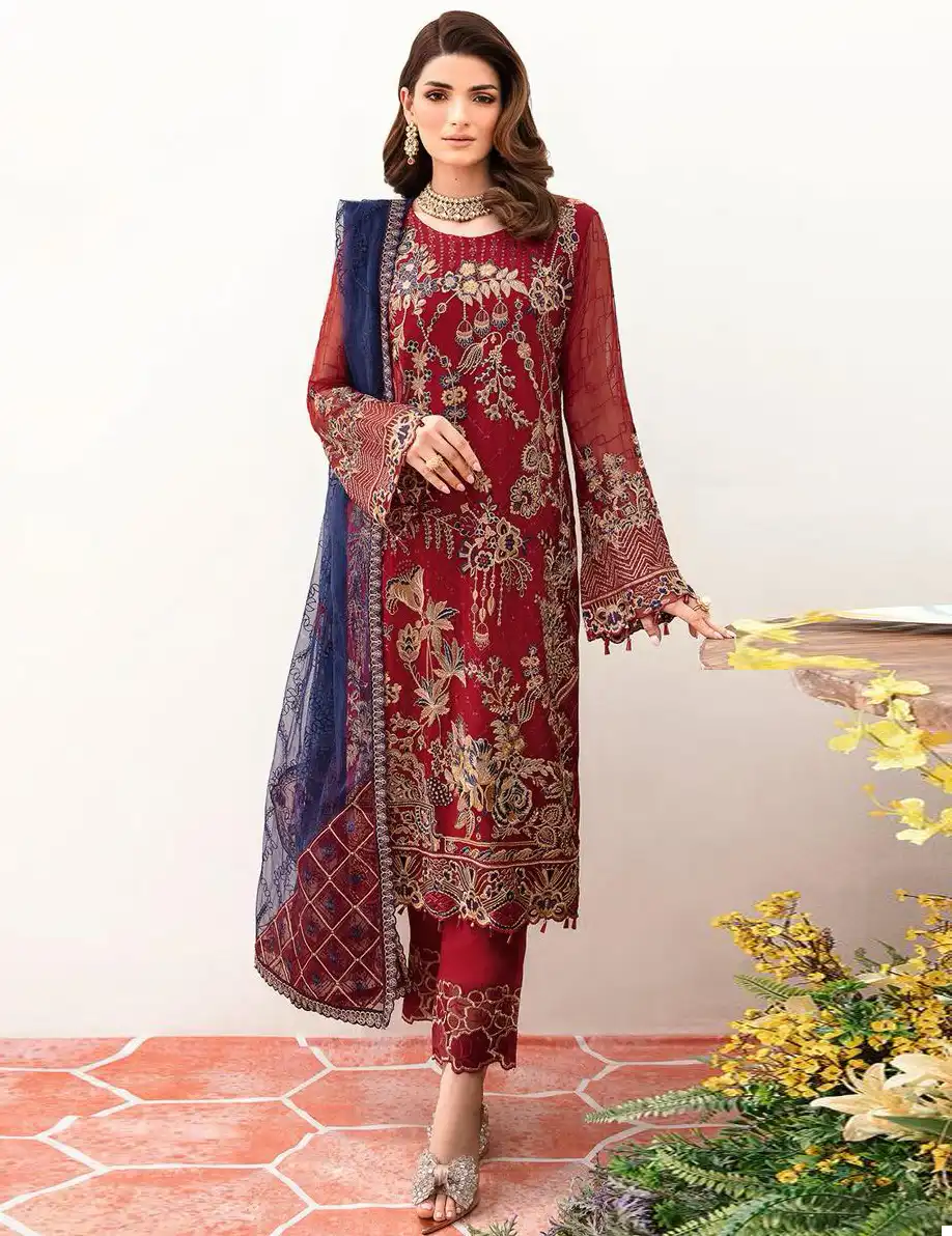 Hoor Tex H 248 Faux Georgette Wholesale Pakistani Salwar Suit