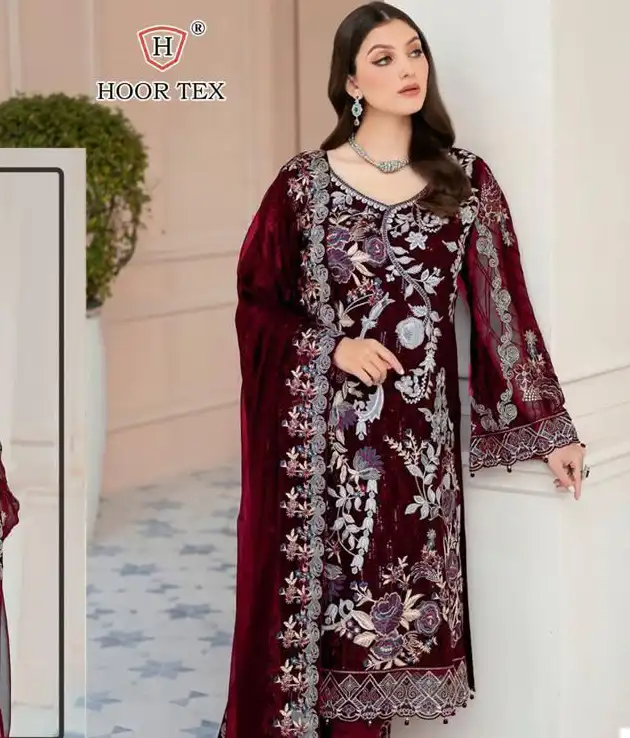 Hoor Tex H 74 Georgette Wholesale Pakistani Salwar Suit Catalog
