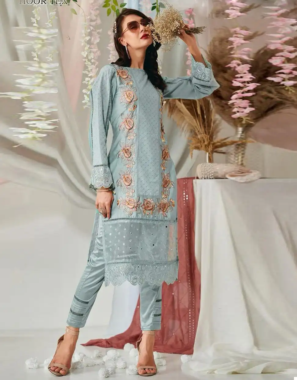 Hoor Tex Hf 24 Heavy Cotton Wholesale Pakistani Salwar Suit Catalog