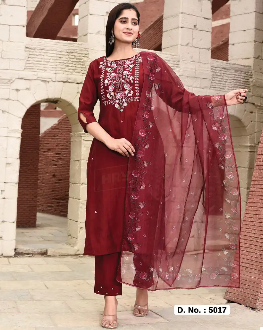 Hru India Sanskriti Vol 43 Nylon By Pure Viscose Wholesale Readymade Salwar Suit Catalog