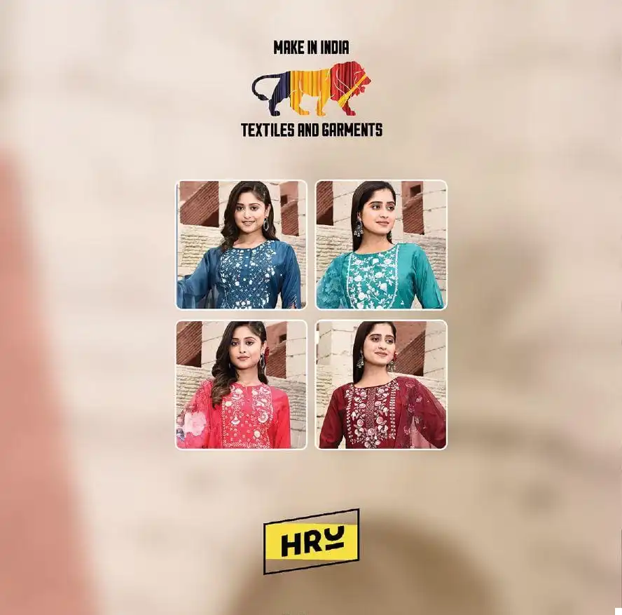 Hru India Sanskriti Vol 43 Nylon By Pure Viscose Wholesale Readymade Salwar Suit Catalog - Image 5