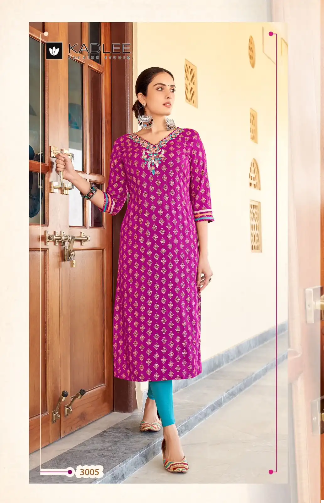 Kadlee Angel Rayon Print Wholesale Fancy Kurtis Catalog - Image 5