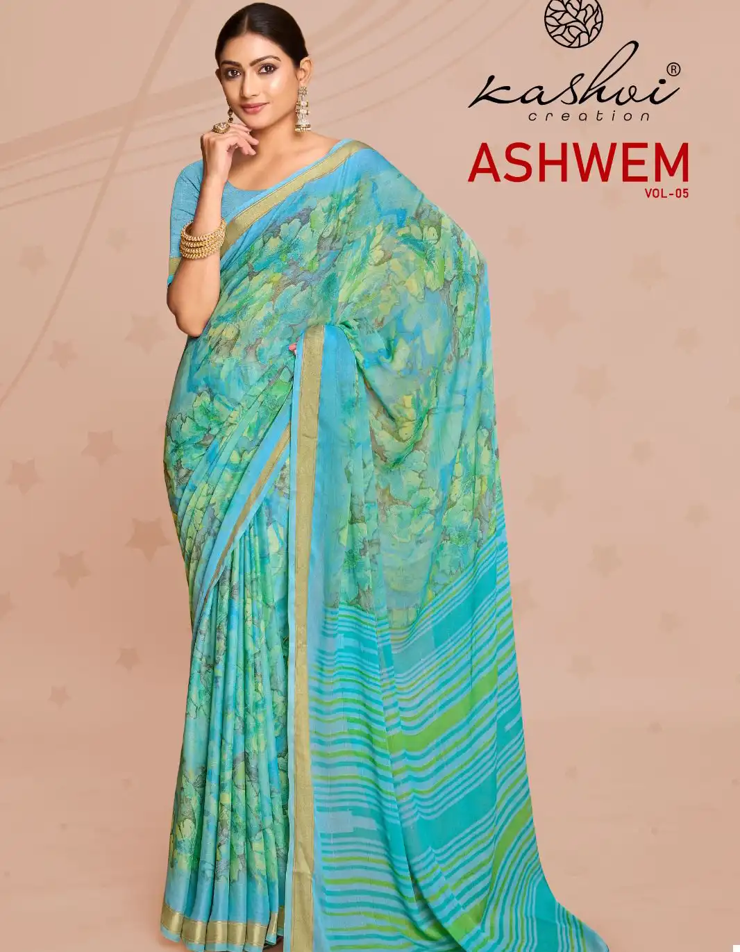 Kashvi Creation Ashwem Vol 5 Dull Moss Wholesale Fancy Sarees Catalog