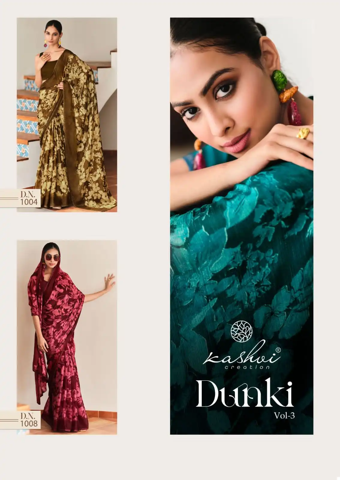 Kashvi Creation Dunki Vol 03 Rimijim Silk Wholesale Fancy Sarees Catalog - Image 9