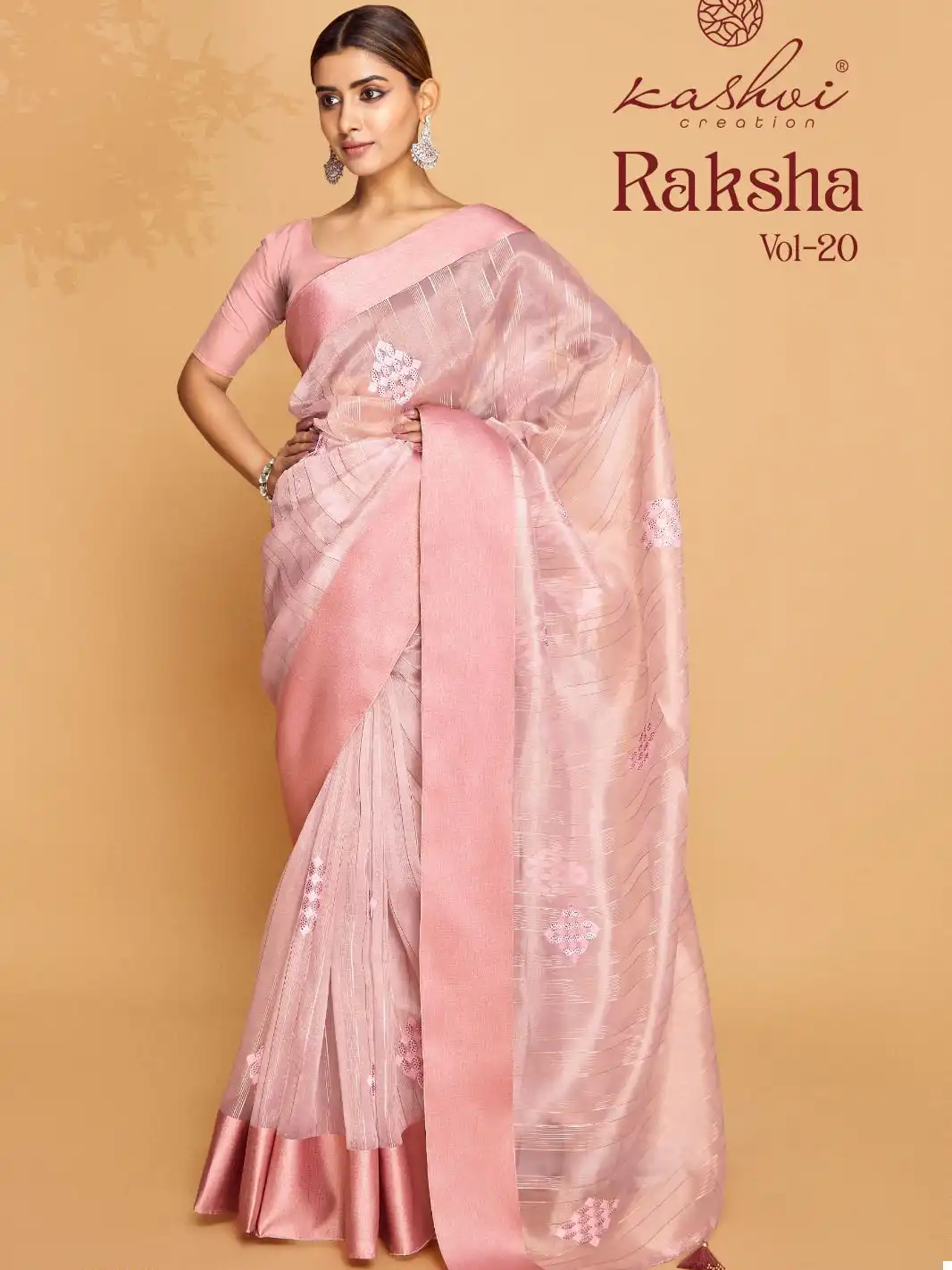 Kashvi Creation Raksha Vol 20 Organza Silk Wholesale Fancy Sarees Catalog