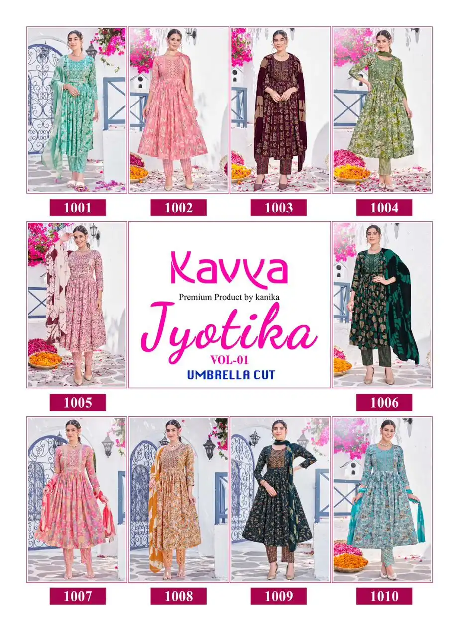 Kavya Jyotika Vol 1 Capsule Foil Print Wholesale Readymade Salwar Suit Catalog — Wholesale Salwar Suits, Kavya wholesale from Surat — view 11