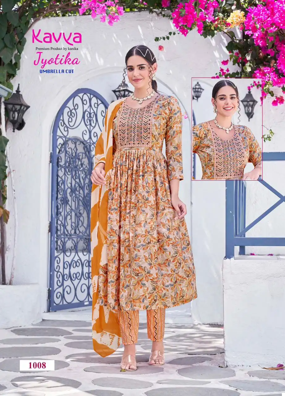 Kavya Jyotika Vol 1 Capsule Foil Print Wholesale Readymade Salwar Suit Catalog — Wholesale Salwar Suits, Kavya wholesale from Surat - Gallery Image 5