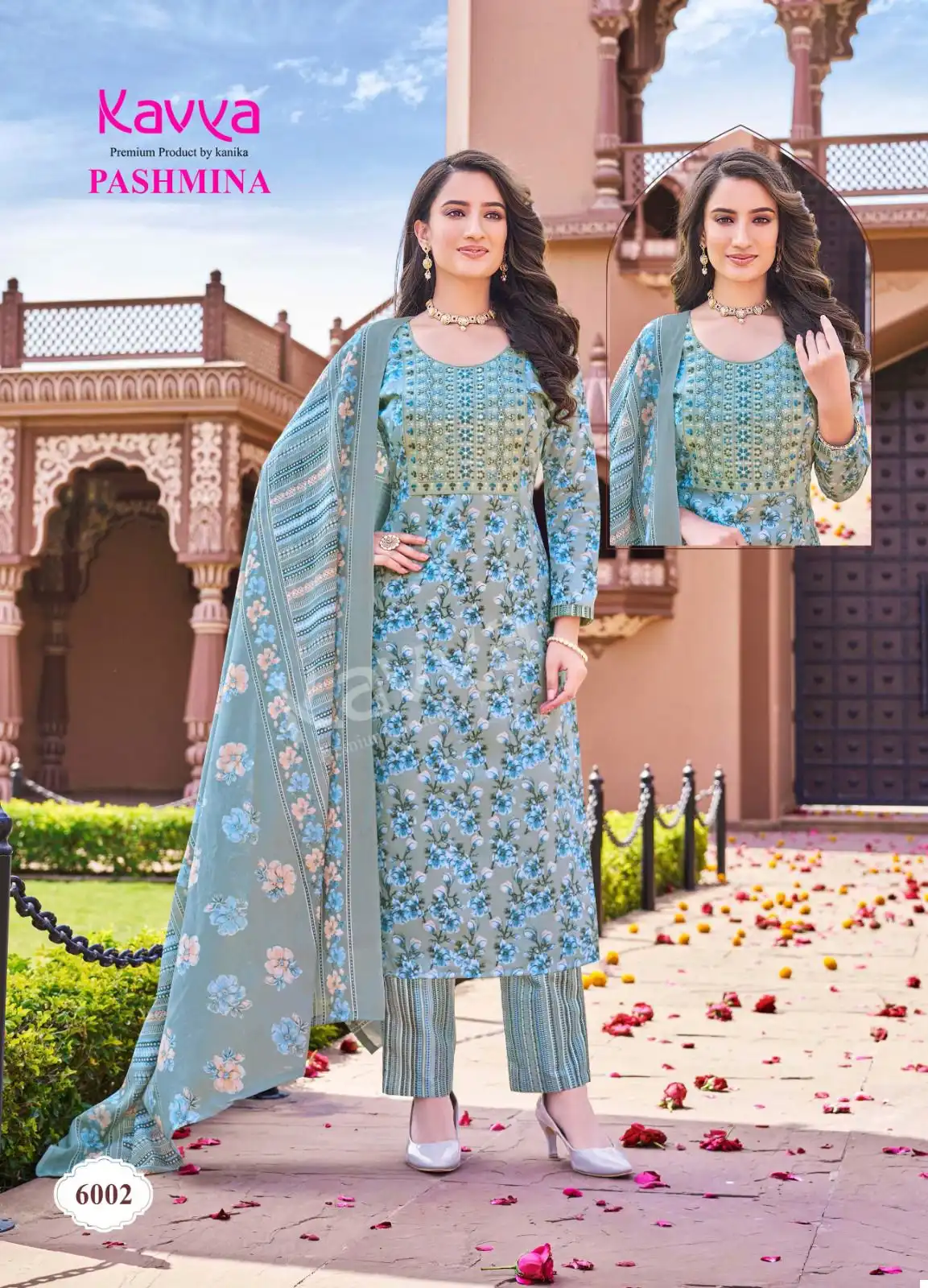 Kavya Pashmina Vol 6 Malaysian Cotton Wholesale Readymade Salwar Suit Catalog — Wholesale Salwar Suits, Kavya wholesale from Surat - Gallery Image 5