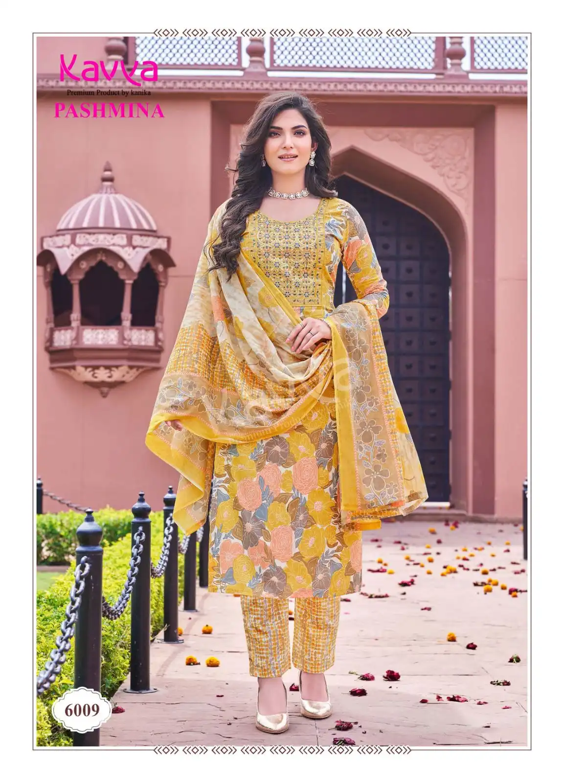 Kavya Pashmina Vol 6 Malaysian Cotton Wholesale Readymade Salwar Suit Catalog — Wholesale Salwar Suits, Kavya wholesale from Surat - Gallery Image 6