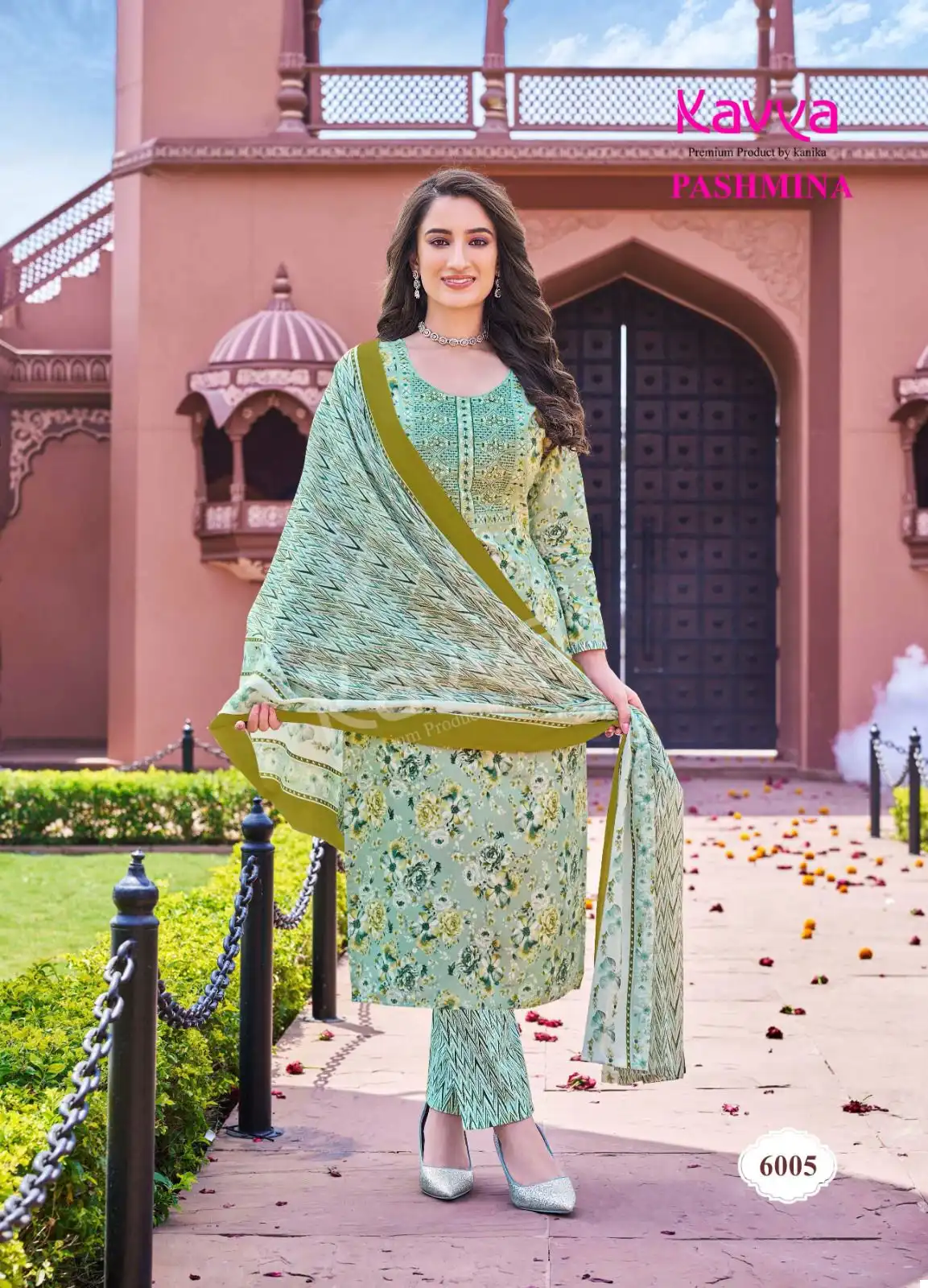 Kavya Pashmina Vol 6 Malaysian Cotton Wholesale Readymade Salwar Suit Catalog — Wholesale Salwar Suits, Kavya wholesale from Surat - Gallery Image 7
