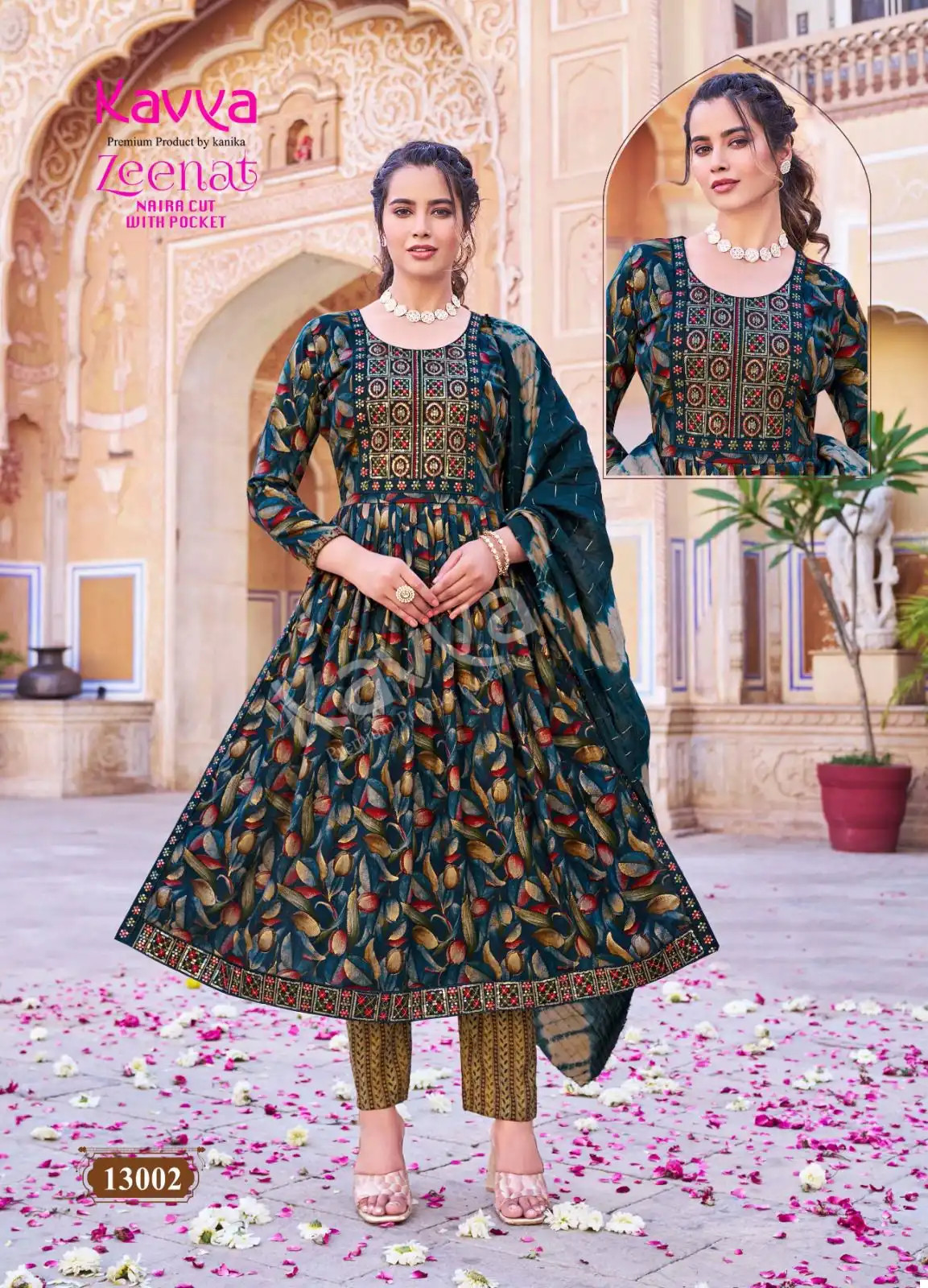 Kavya Zeenat Vol 13 Capsule Foil Print Wholesale Readymade Salwar Suit Catalog — Wholesale Salwar Suits, Kavya wholesale from Surat - Gallery Image 3