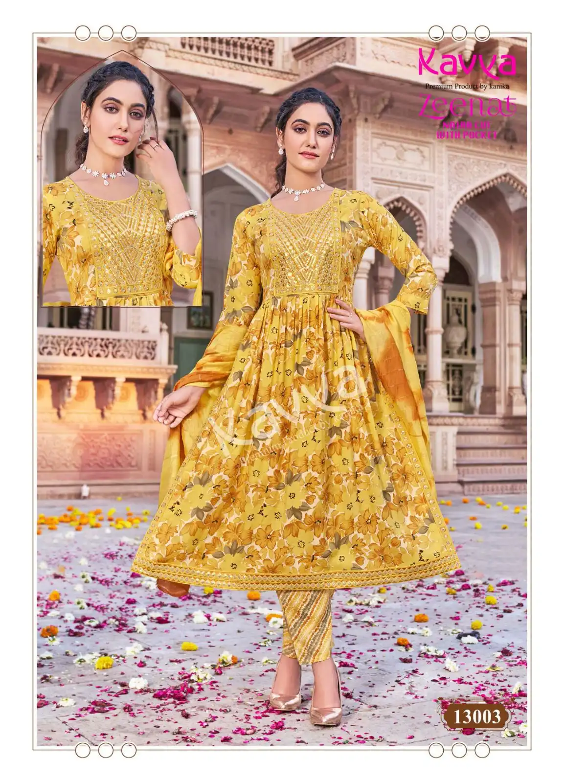 Kavya Zeenat Vol 13 Capsule Foil Print Wholesale Readymade Salwar Suit Catalog — Wholesale Salwar Suits, Kavya wholesale from Surat - Gallery Image 5