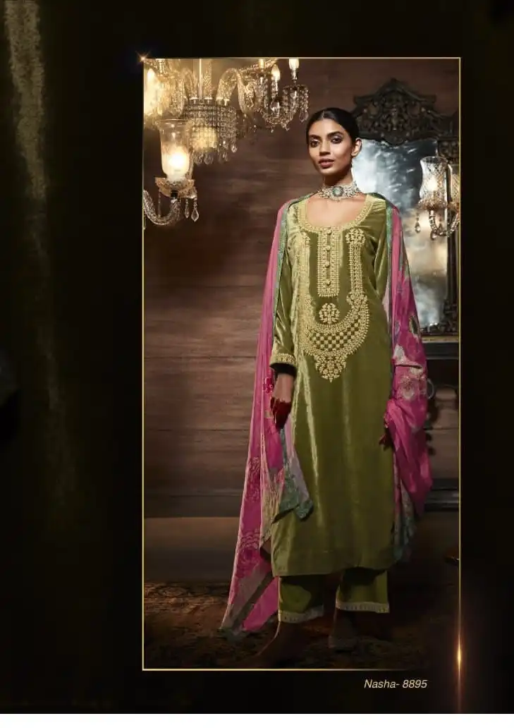Kimora Heer Nasha Velvet Wholesale Fancy Salwar Suit Catalog — Wholesale Salwar Suits, MPA wholesale from Surat — view 6