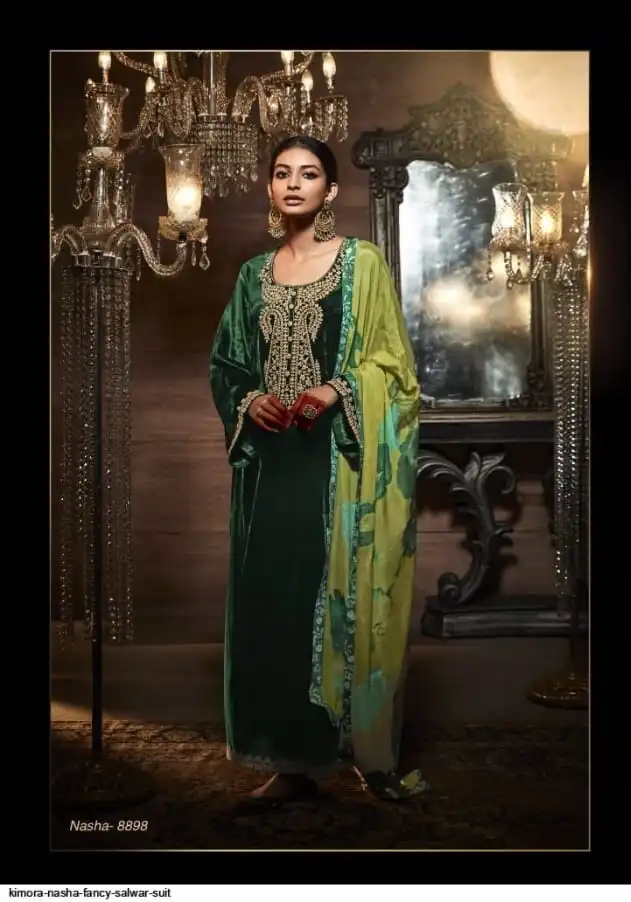 Kimora Heer Nasha Velvet Wholesale Fancy Salwar Suit Catalog — Wholesale Salwar Suits, MPA wholesale from Surat — view 7
