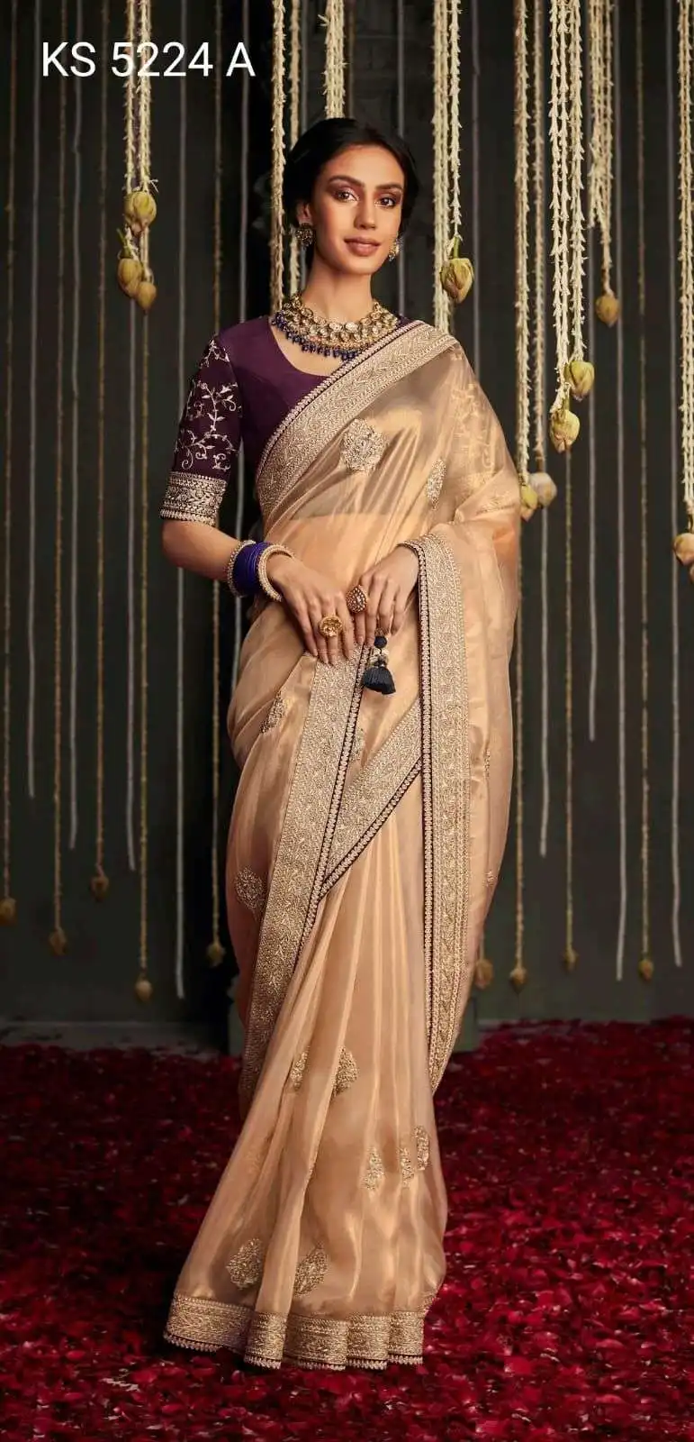 Kimora Kajal 5224 Hits Soft Tissue Organza Silk Wholesale Designer Sarees Catalog — Wholesale Sarees, Kimora wholesale from Surat — view 2