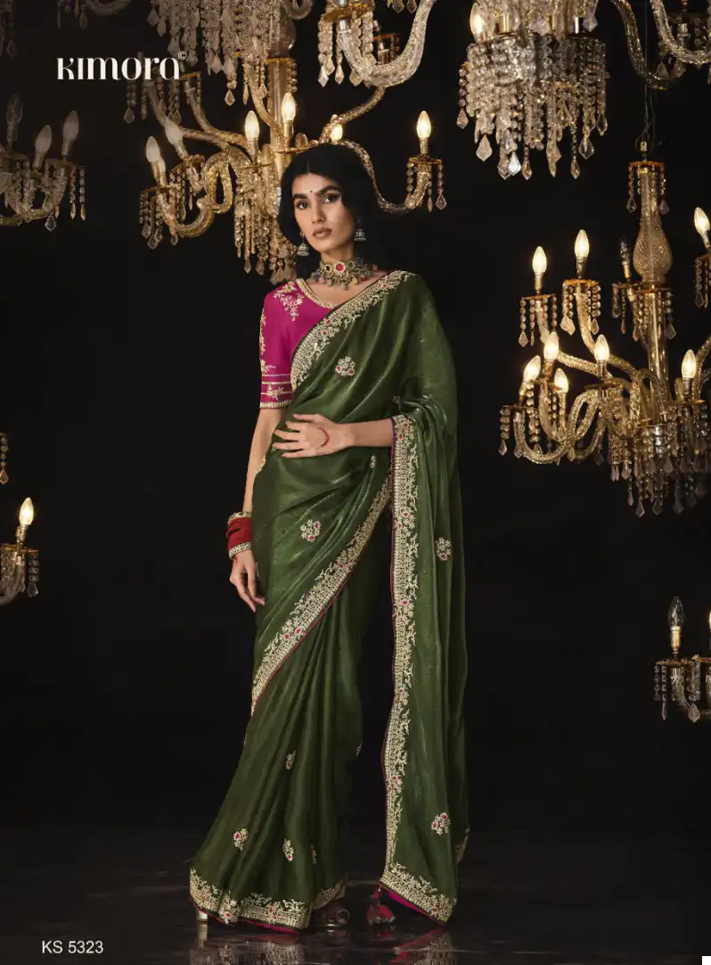 Kimora Kajal Vol 14 Pure Fancy Wholesale Fancy Sarees Catalog — Wholesale Sarees, Kimora wholesale from Surat - Gallery Image 5