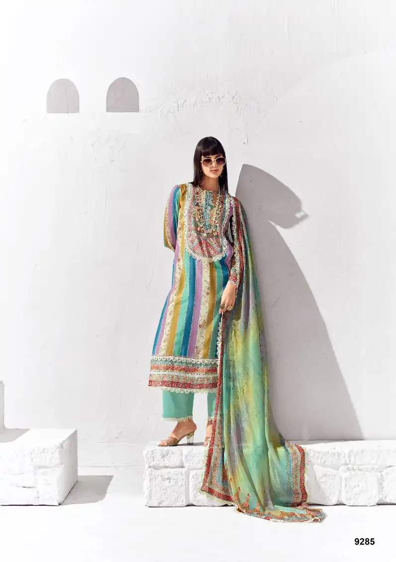 Kimora Layla Vol 172 Pure Lawn Cotton Wholesale Fancy Salwar Suit Catalog — Wholesale Salwar Suits, MPA wholesale from Surat - Gallery Image 6