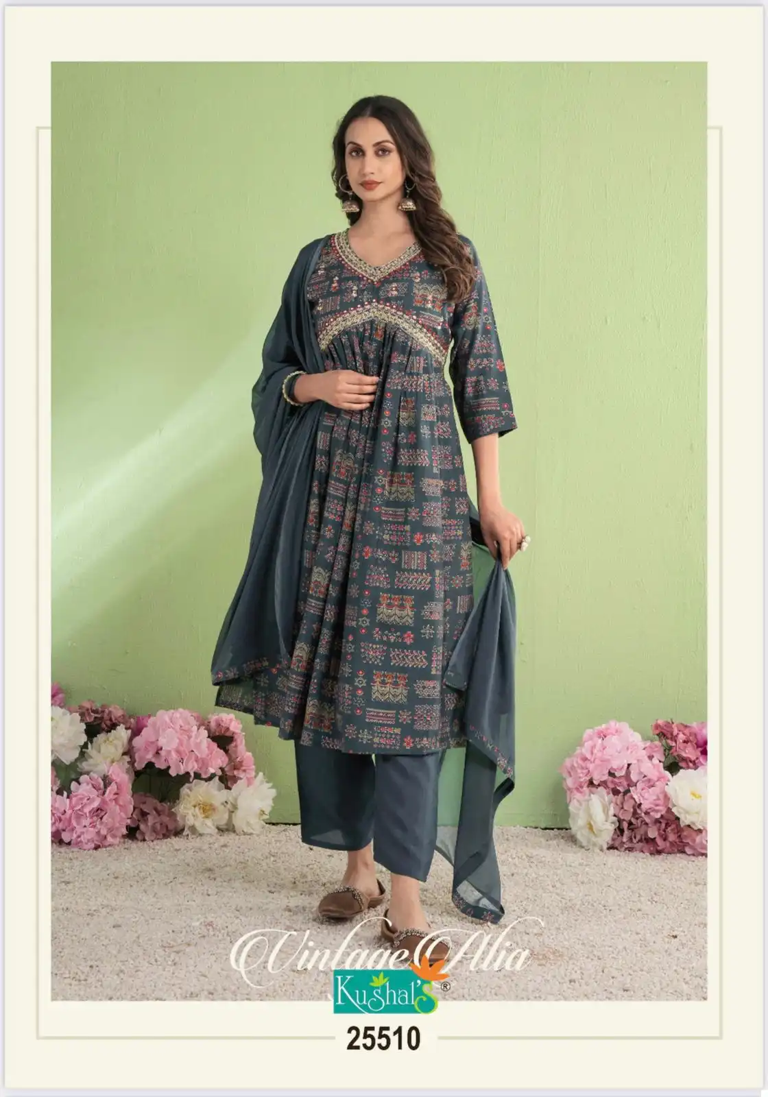 Kushal'S Vintage Alia Chanderi Wholesale Readymade Salwar Suit Catalog - Image 9
