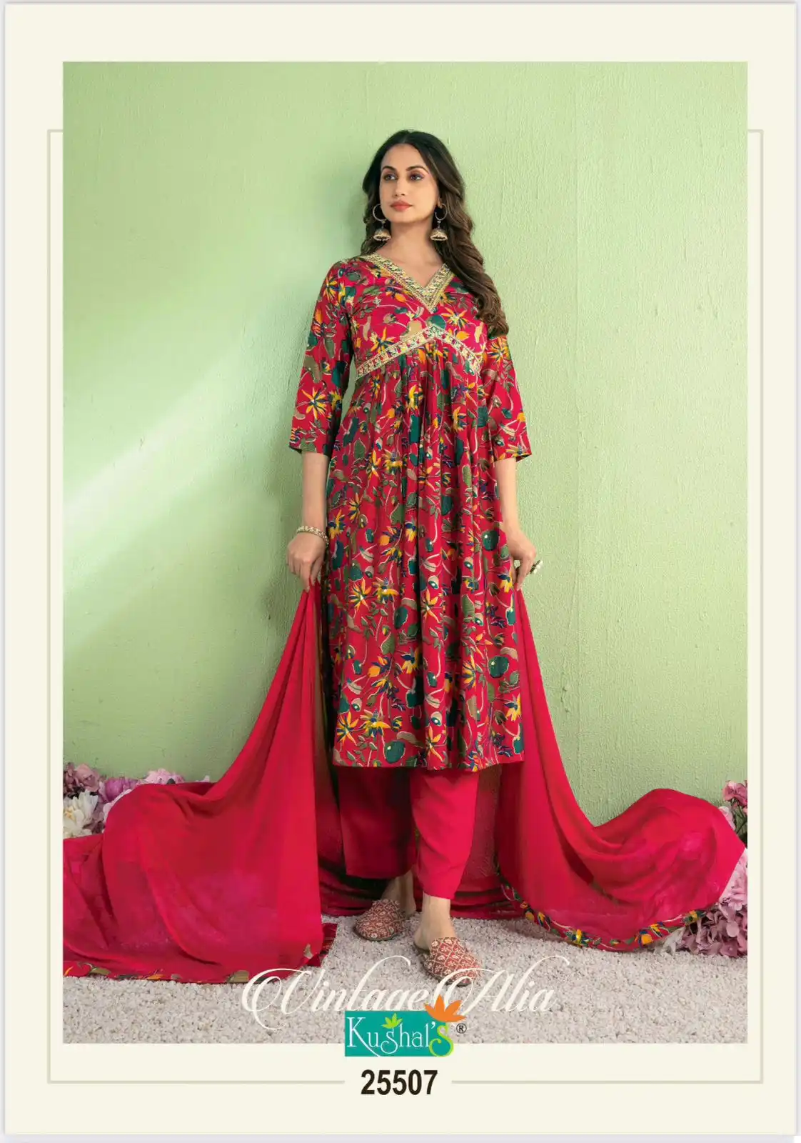 Kushal'S Vintage Alia Chanderi Wholesale Readymade Salwar Suit Catalog - Image 7